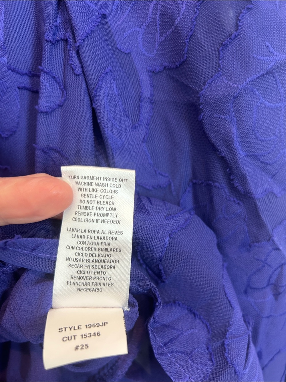 52SEVEN Floral Blouse in Violet Blue - Picture 10 of 10